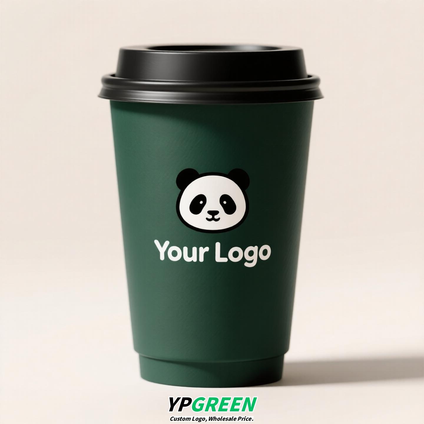 330ml Panda Hollow Paper Cup | Cute Coffee & Milk Tea Packaging