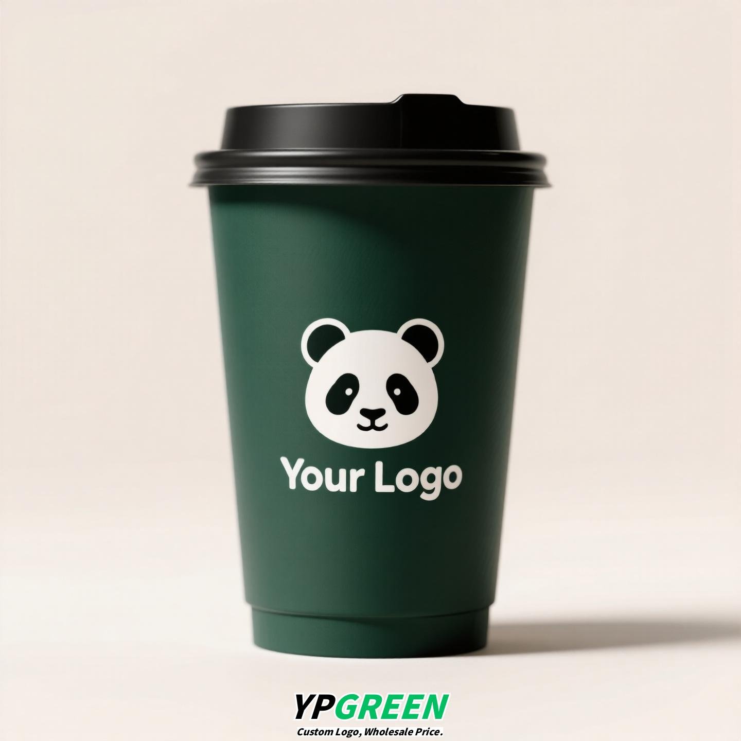 330ml Panda Hollow Paper Cup | Cute Coffee & Milk Tea Packaging