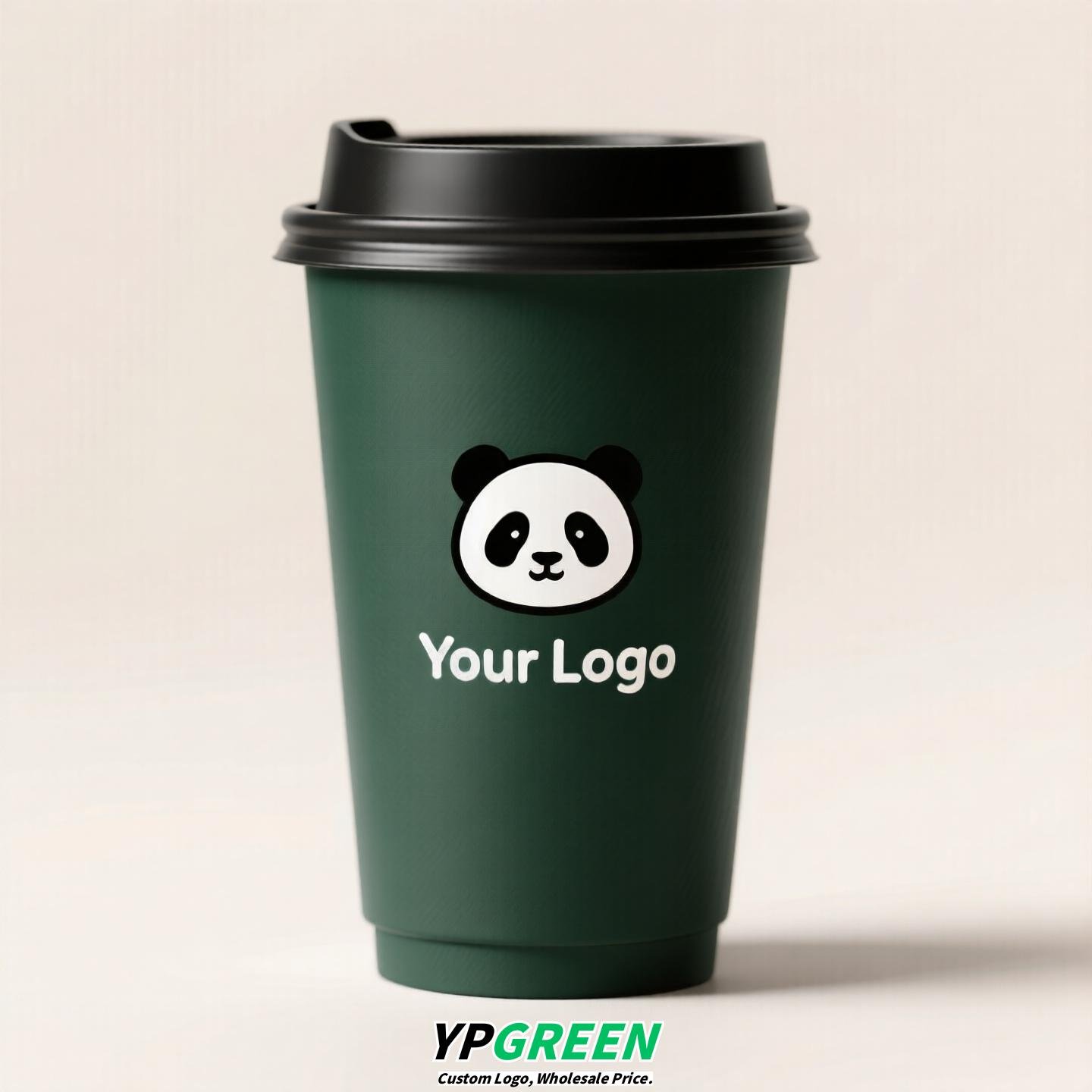330ml Panda Hollow Paper Cup | Cute Coffee & Milk Tea Packaging