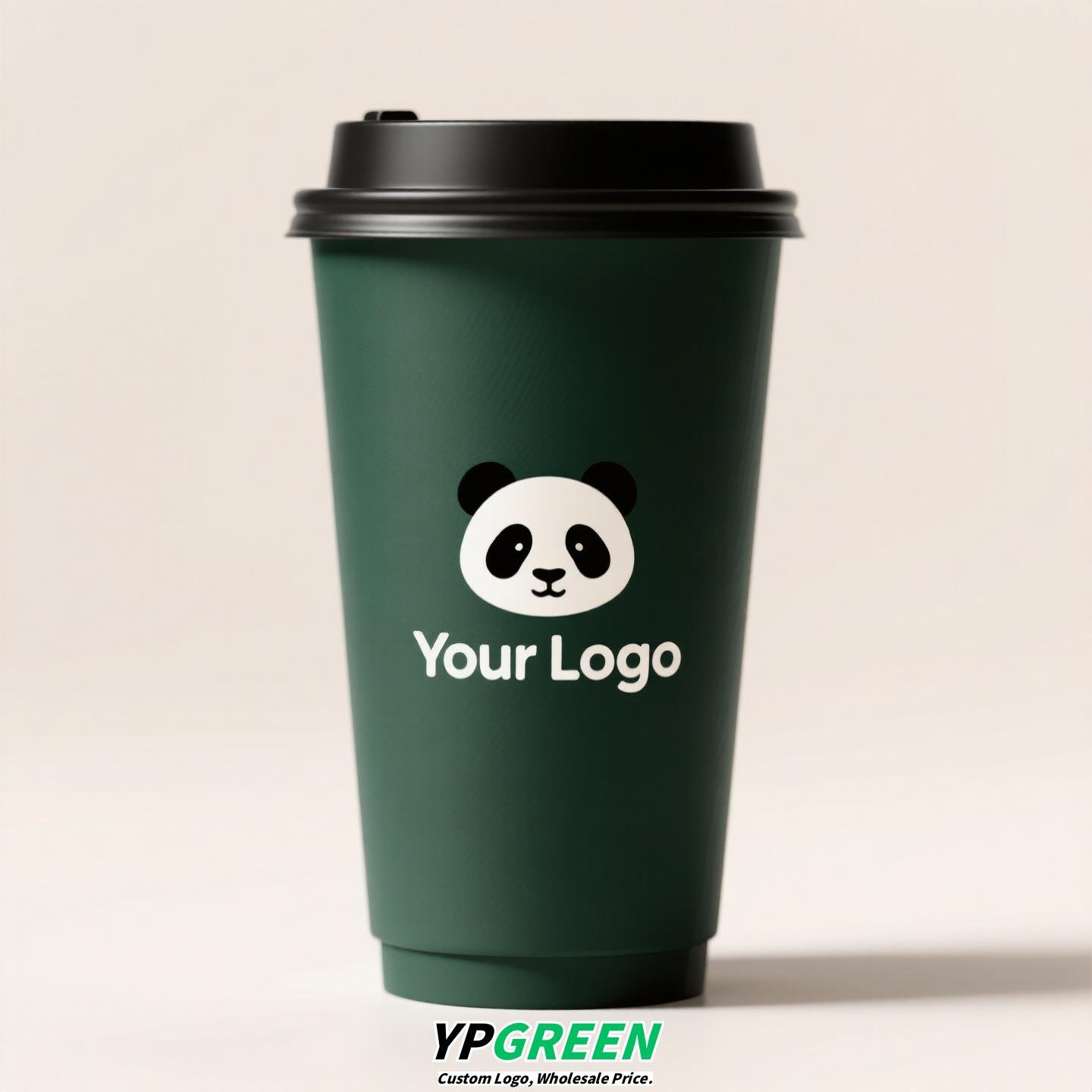 330ml Panda Hollow Paper Cup | Cute Coffee & Milk Tea Packaging