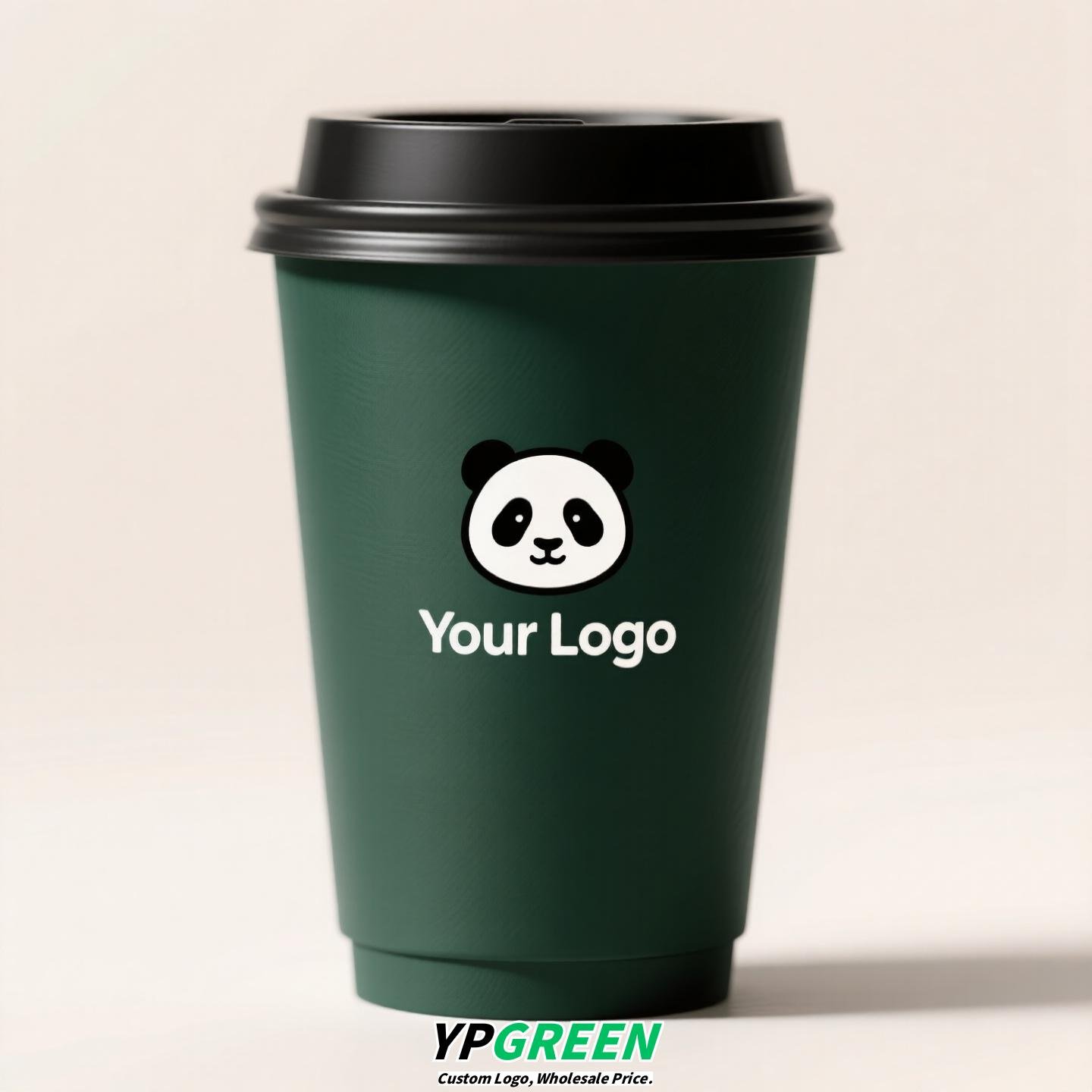 330ml Panda Hollow Paper Cup | Cute Coffee & Milk Tea Packaging