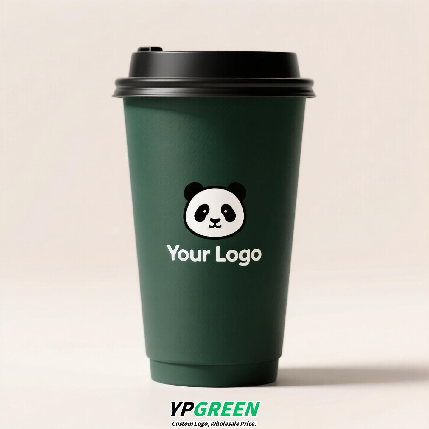 330ml Panda Hollow Paper Cup | Cute Coffee & Milk Tea Packaging