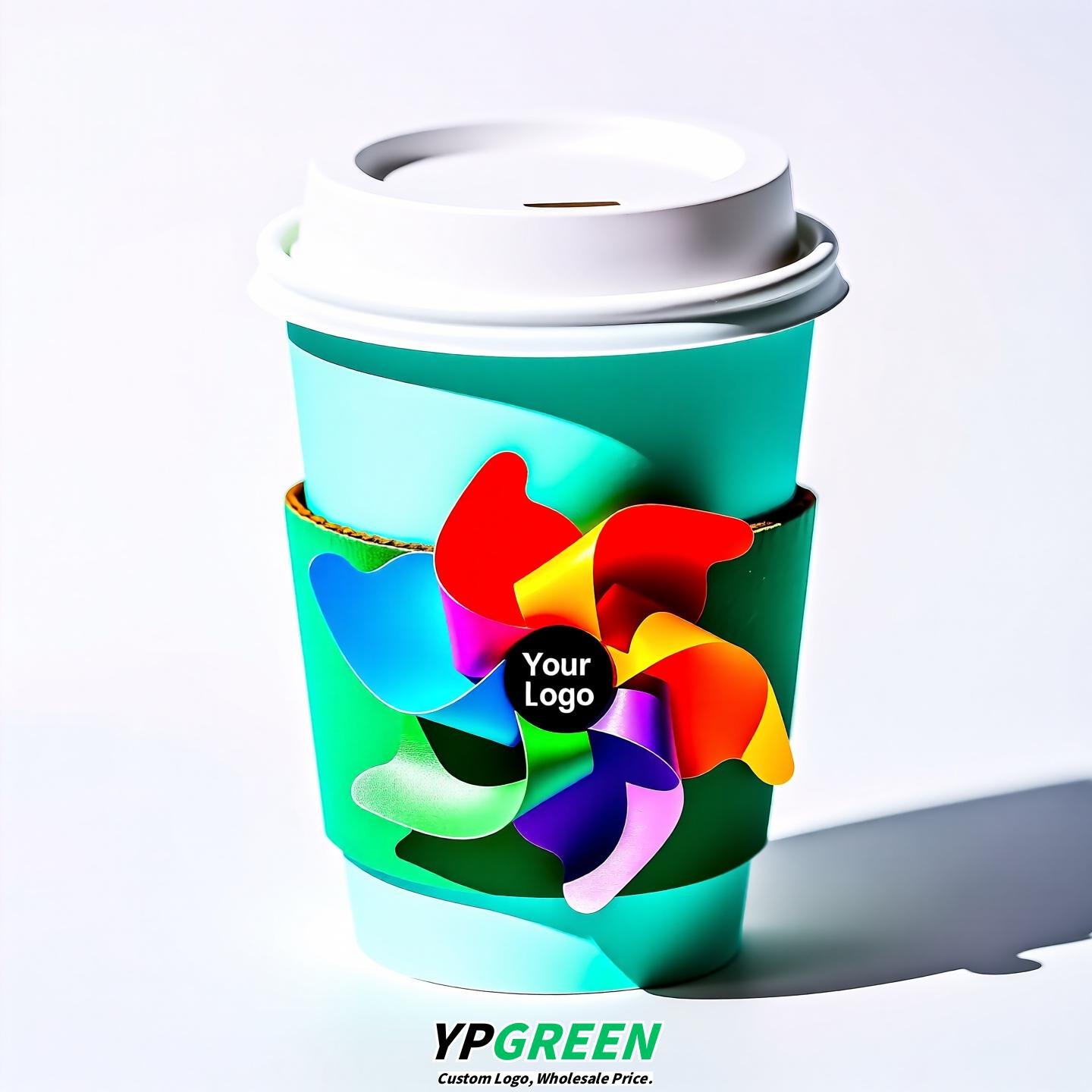Trendy Creative Pinwheel Cup Sleeve | Sunflower & Kite Rotating Cup Holder | Cute Design for Coffee, Milk Tea & Lemon Tea