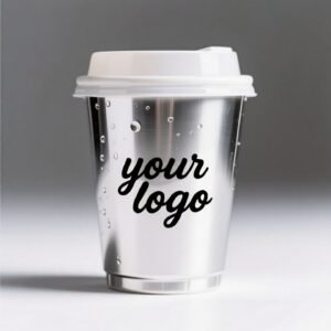 Silver Inner Film PP Injection Cup 500ml | Food-Grade 90mm Beverage Cup