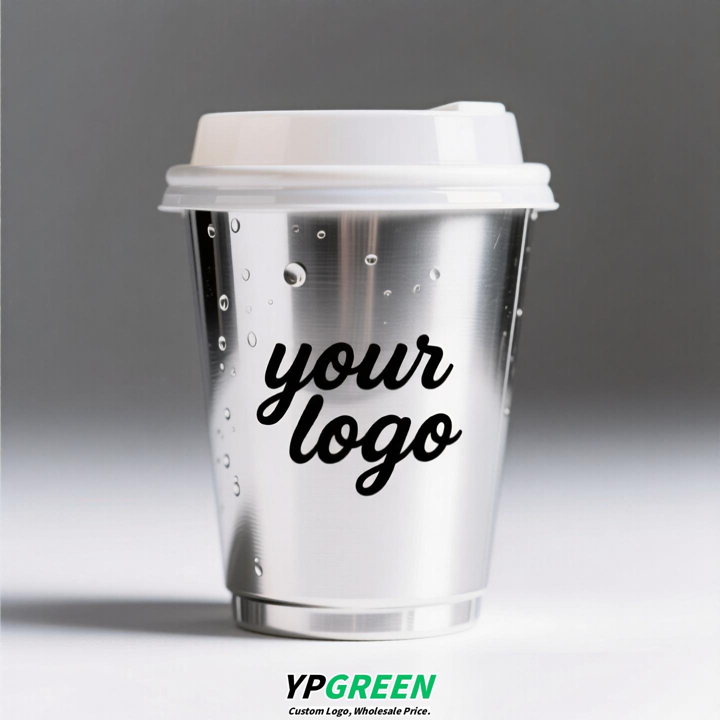 Silver Inner Film PP Injection Cup 500ml | Food-Grade 90mm Beverage Cup