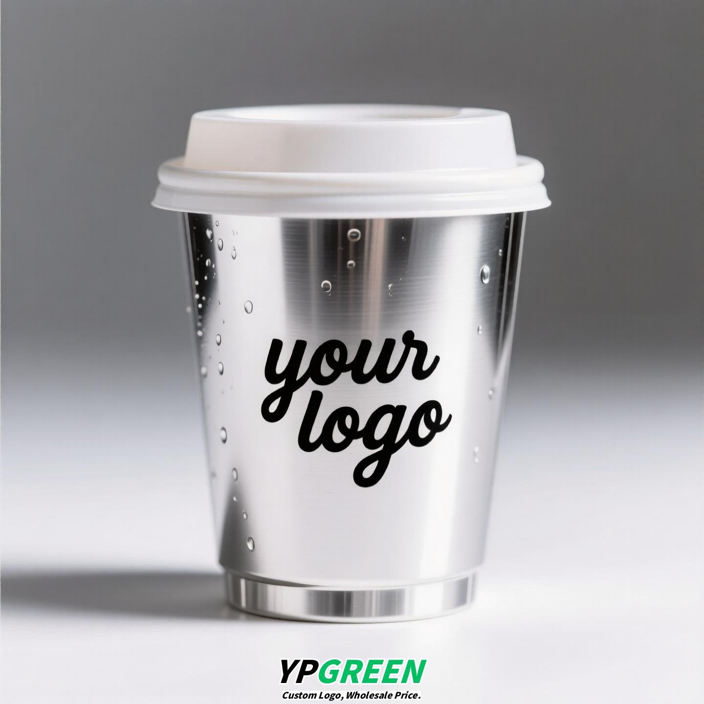 Silver Inner Film PP Injection Cup 500ml | Food-Grade 90mm Beverage Cup
