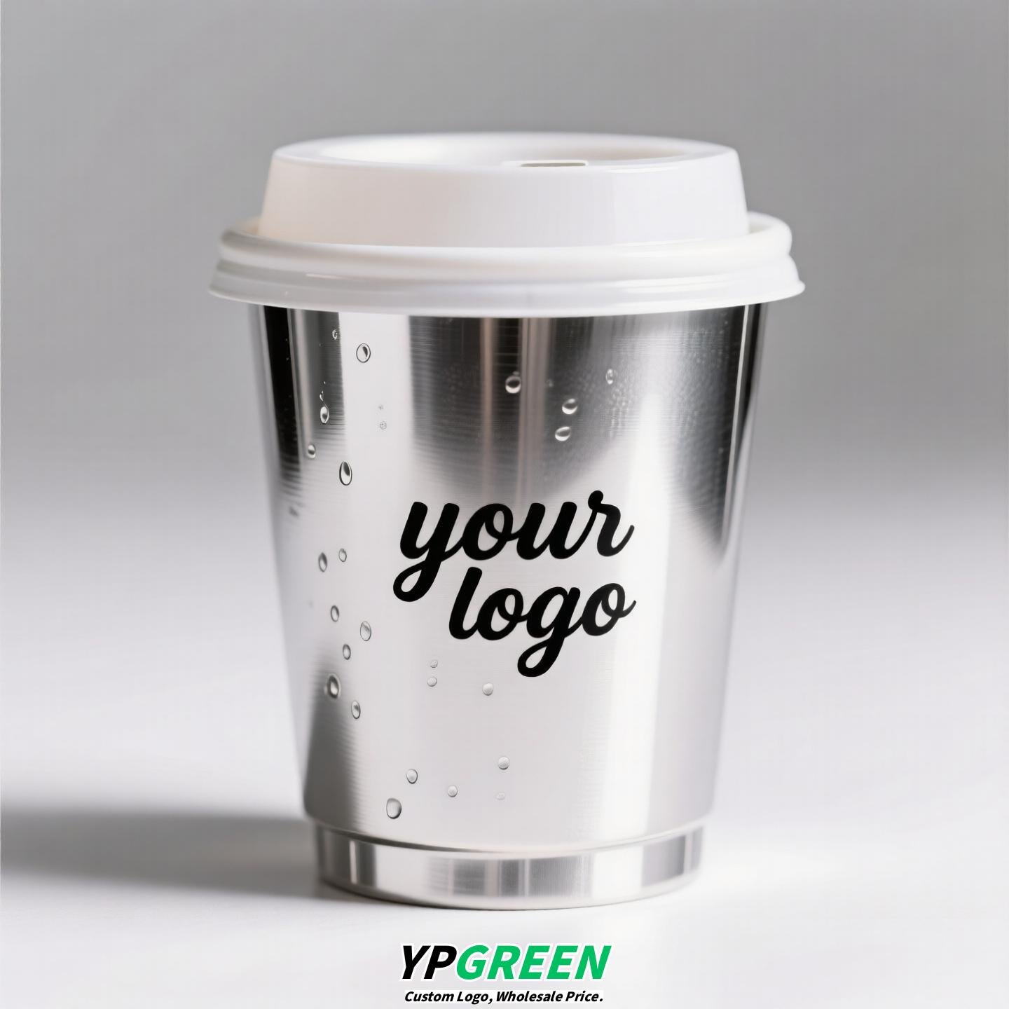 Silver Inner Film PP Injection Cup 500ml | Food-Grade 90mm Beverage Cup