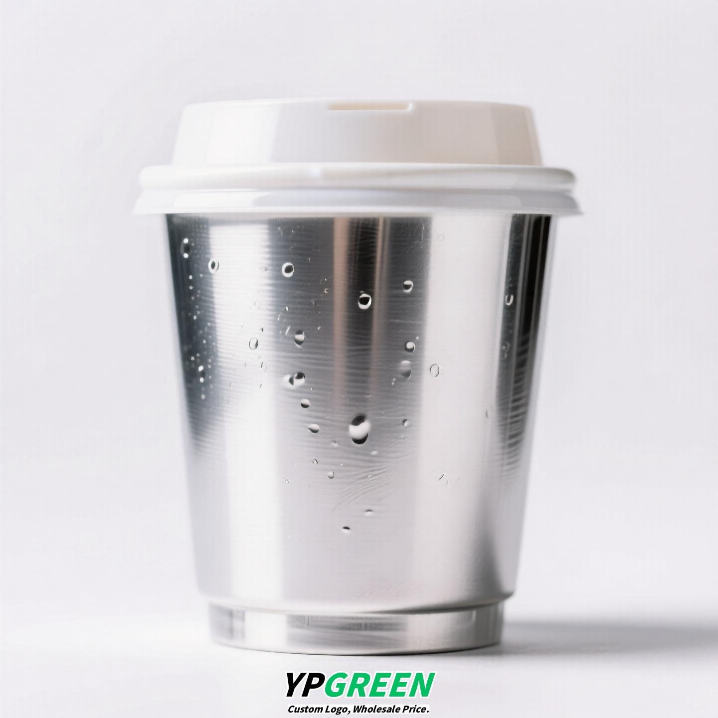 Silver Inner Film PP Injection Cup 500ml | Food-Grade 90mm Beverage Cup
