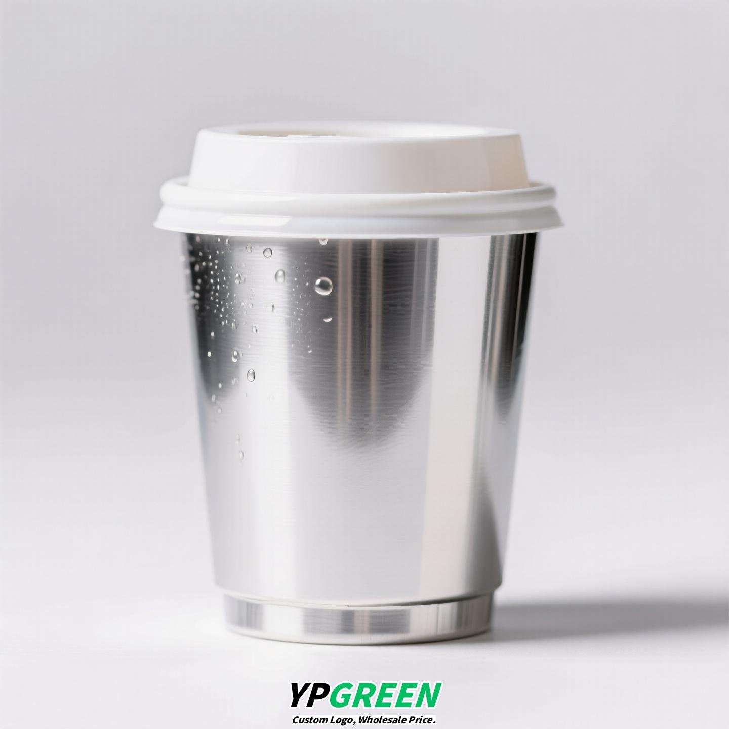 Silver Inner Film PP Injection Cup 500ml | Food-Grade 90mm Beverage Cup