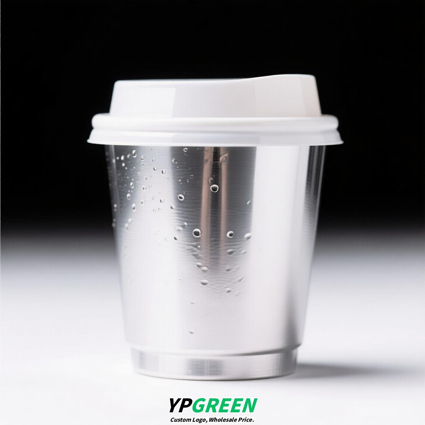 Silver Inner Film PP Injection Cup 500ml | Food-Grade 90mm Beverage Cup
