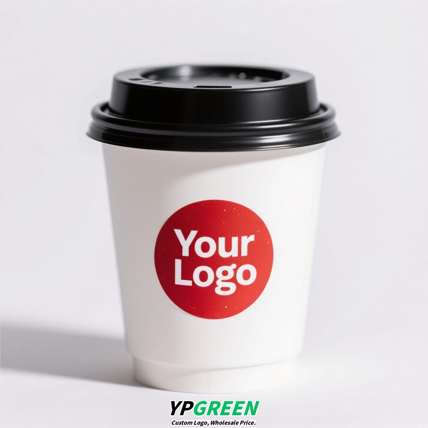Thickened Hollow Double-Wall Paper Cup | Christmas Sticker Design | Inner Lamination Leak-Proof & Heat-Insulated Coffee Cup