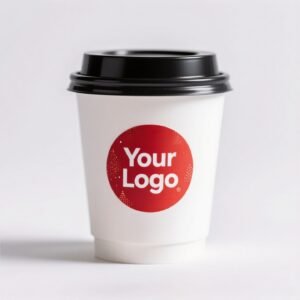 Thickened Hollow Double-Wall Paper Cup | Christmas Sticker Design | Inner Lamination Leak-Proof & Heat-Insulated Coffee Cup