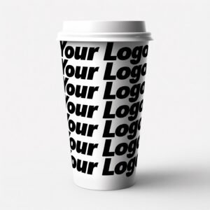 330ml 400ml Creative Typography Design Coffee Paper Cup | Double PE Hot & Cold Cup | Cold Foil Black Printing