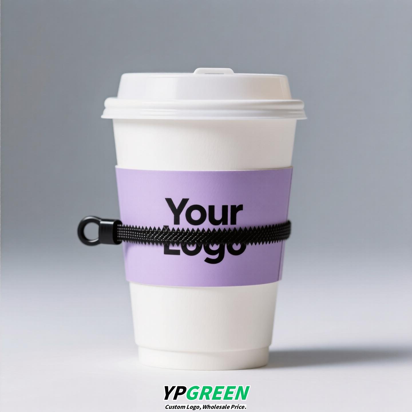 360ml Creative Zipper Tie Coffee Cup with Lid | Disposable Milk Tea & Hot Drink Cup | Takeaway Packaging