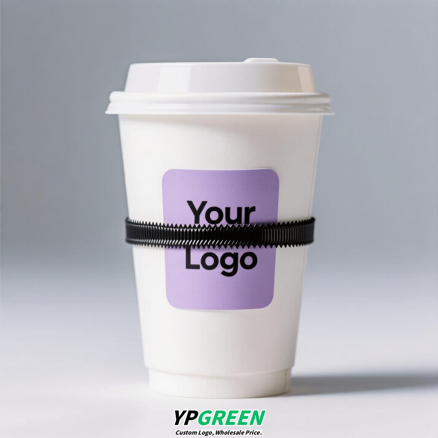 360ml Creative Zipper Tie Coffee Cup with Lid | Disposable Milk Tea & Hot Drink Cup | Takeaway Packaging
