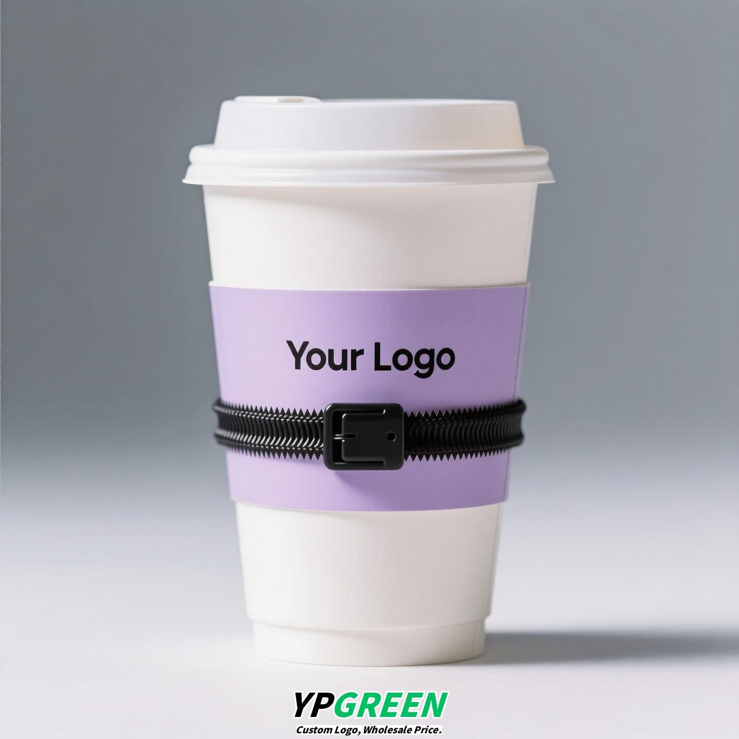 360ml Creative Zipper Tie Coffee Cup with Lid | Disposable Milk Tea & Hot Drink Cup | Takeaway Packaging