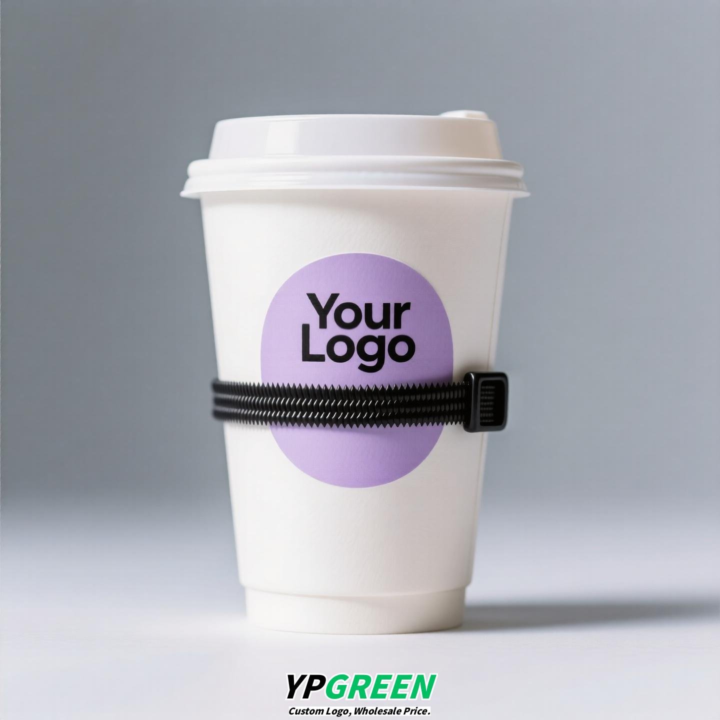 360ml Creative Zipper Tie Coffee Cup with Lid | Disposable Milk Tea & Hot Drink Cup | Takeaway Packaging