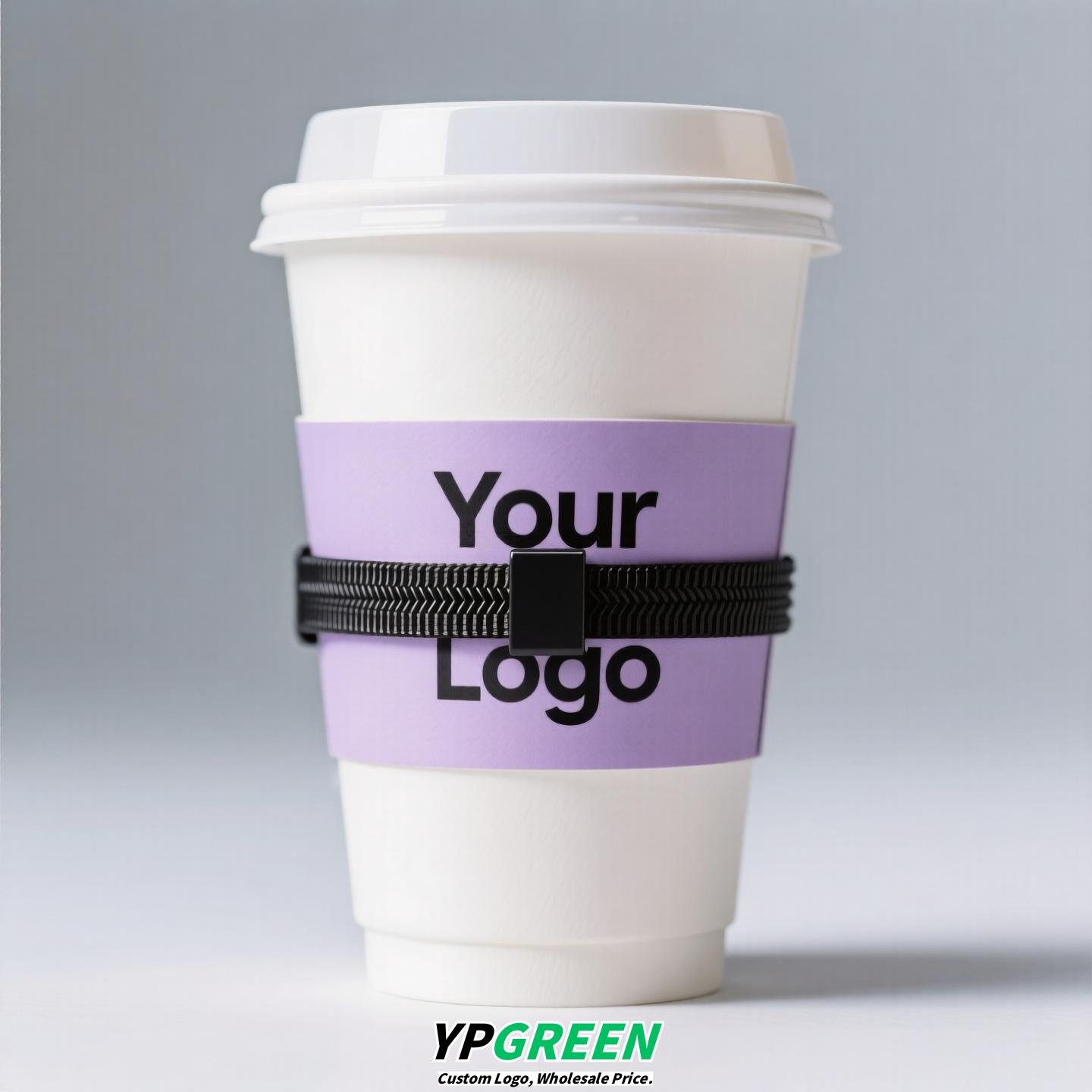 360ml Creative Zipper Tie Coffee Cup with Lid | Disposable Milk Tea & Hot Drink Cup | Takeaway Packaging