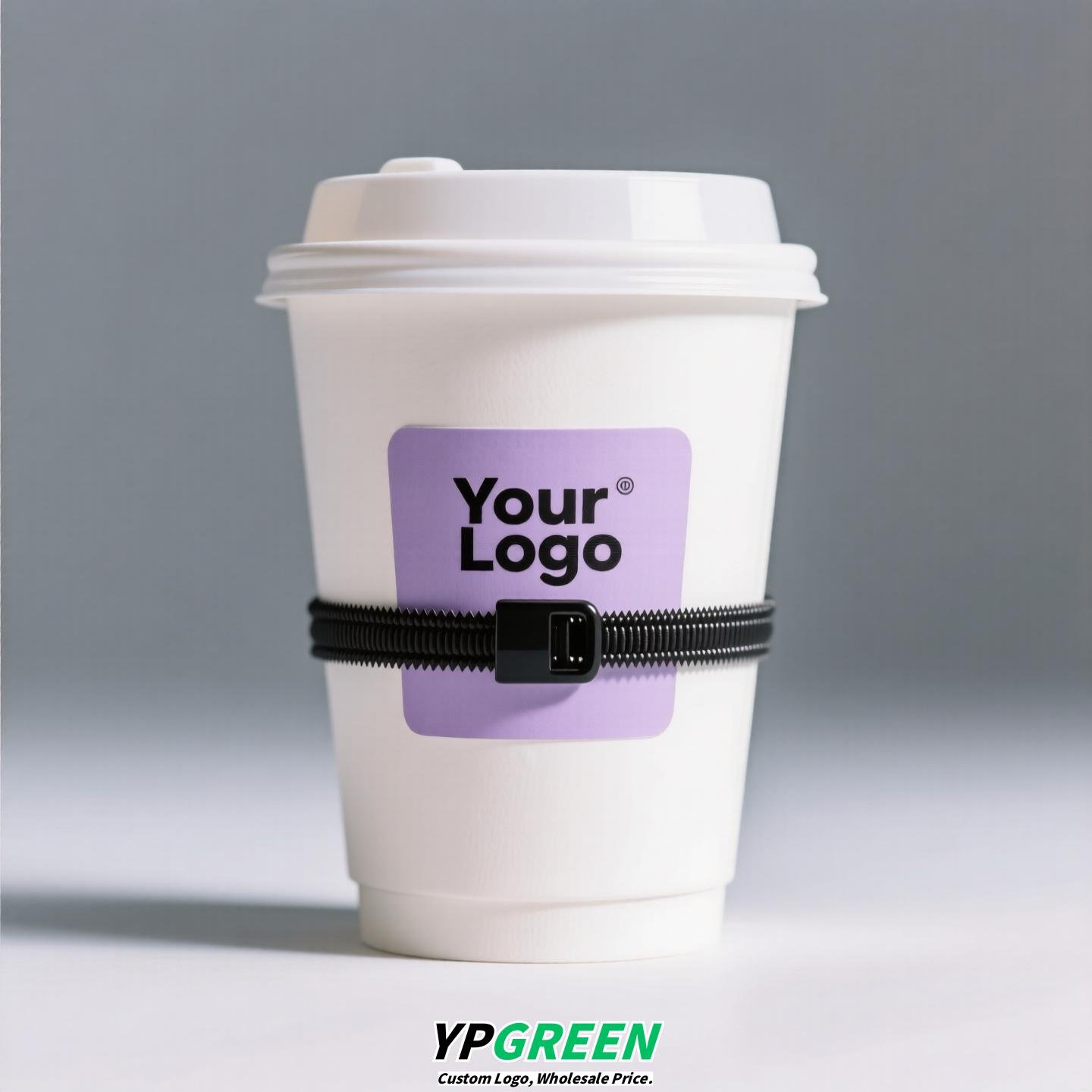 360ml Creative Zipper Tie Coffee Cup with Lid | Disposable Milk Tea & Hot Drink Cup | Takeaway Packaging