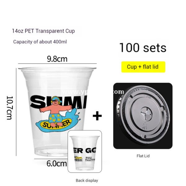 330ml 10oz Blue Surf Cartoon Design Coffee Paper Cup Ripple Bottom Leak-Proof Disposable Cup