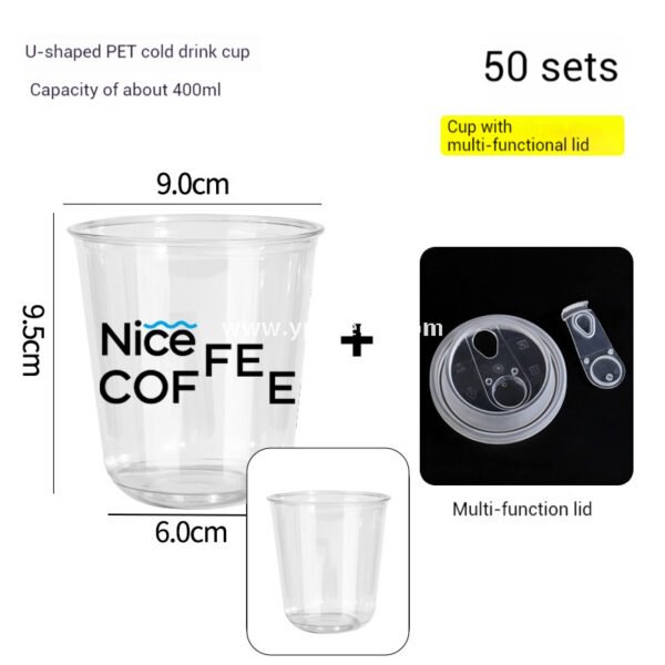 400ml 8oz Double-Laminated Coffee Paper Cup + Original DuPont Handbag + Kraft Paper Box + Laminated Triangle Bag