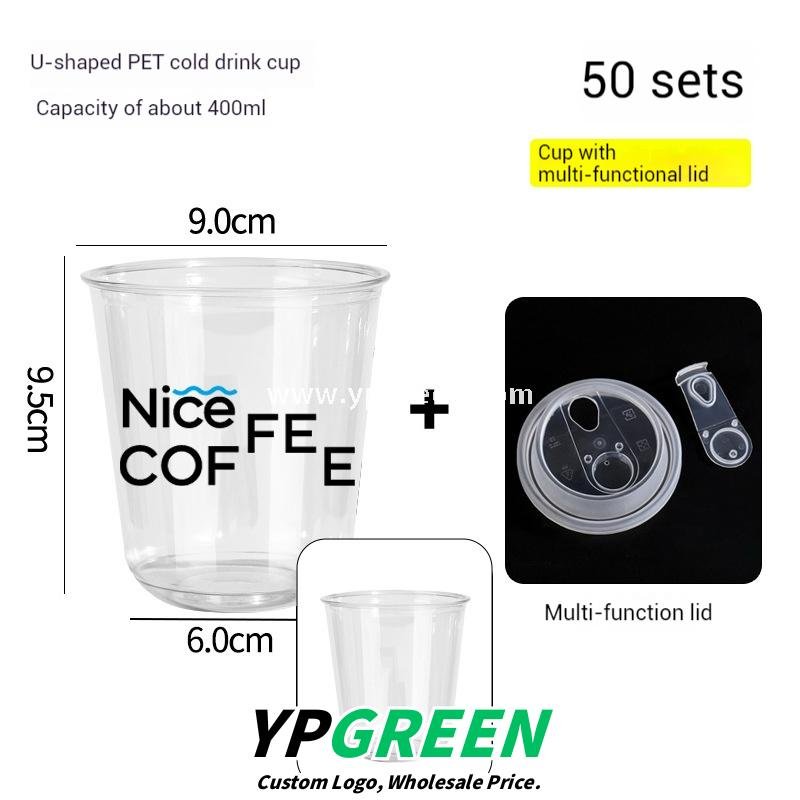 400ml 8oz Double-Laminated Coffee Paper Cup + Original DuPont Handbag + Kraft Paper Box + Laminated Triangle Bag