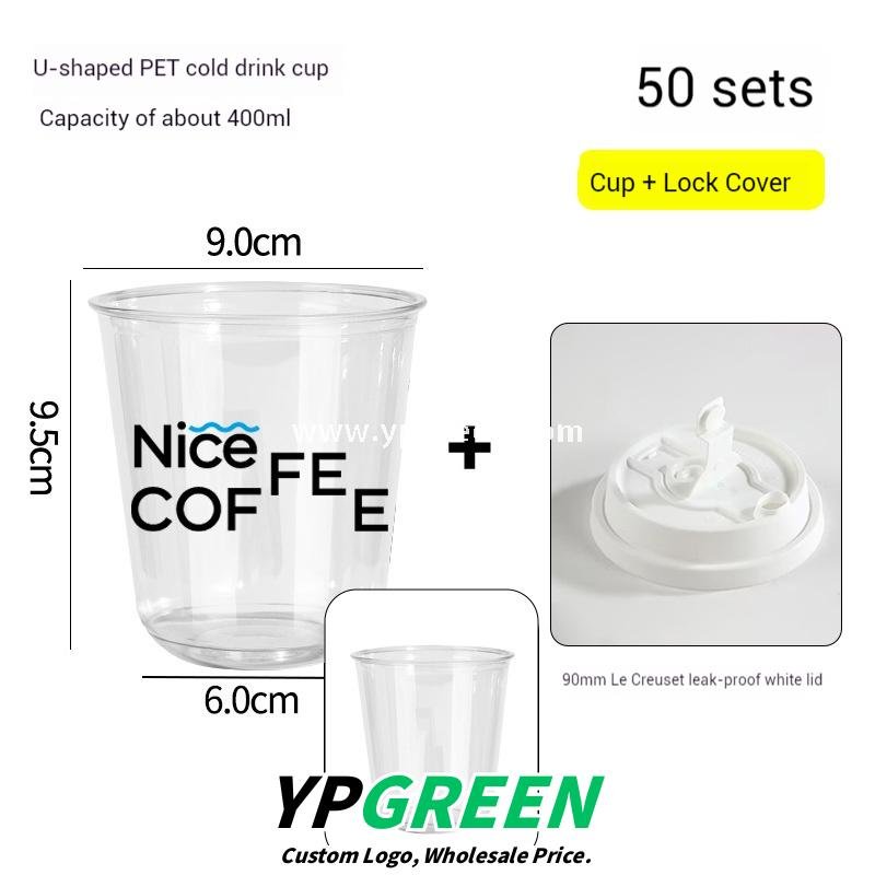 400ml 8oz Double-Laminated Coffee Paper Cup + Original DuPont Handbag + Kraft Paper Box + Laminated Triangle Bag