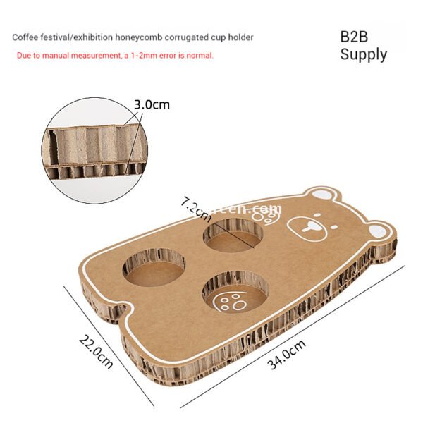 Trial Coffee Cup Stand & Cardboard Tray Combo | Exhibition & Sampling Cup Holder | Cat, Heart, Round, Square Designs