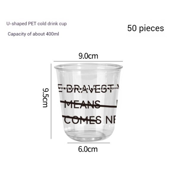 330ml 400ml Creative Typography Design Coffee Paper Cup | Double PE Hot & Cold Cup | Cold Foil Black Printing