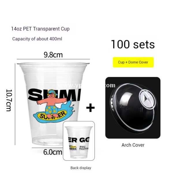 330ml 10oz Blue Surf Cartoon Design Coffee Paper Cup Ripple Bottom Leak-Proof Disposable Cup
