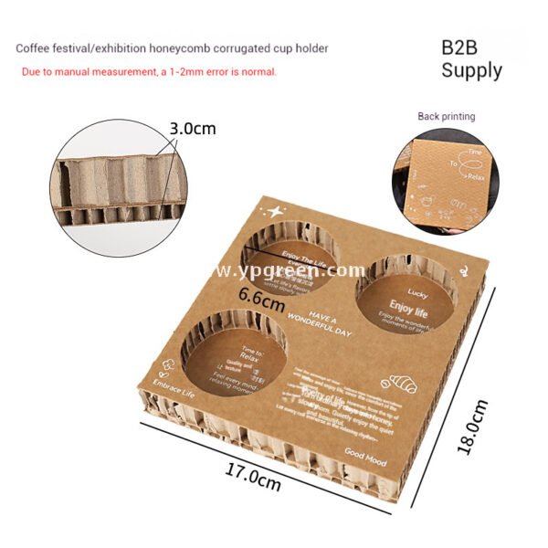 Trial Coffee Cup Stand & Cardboard Tray Combo | Exhibition & Sampling Cup Holder | Cat, Heart, Round, Square Designs