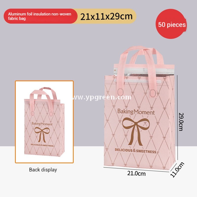 16oz Pink Bow Paper Cup – 500ml Double PE Hot & Cold Coffee Cup with Thermal Foil Non-Woven Bag Wholesale Factory