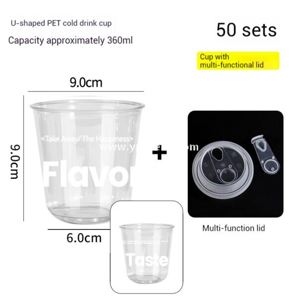 330ml Hot Cold Textured Paper Cup + PET U-Cup + Custom Woven Tote Bag for Coffee & Drinks