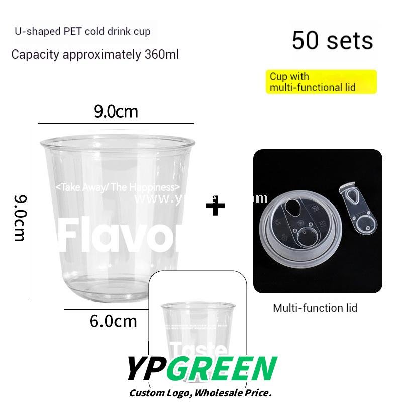 330ml Hot Cold Textured Paper Cup + PET U-Cup + Custom Woven Tote Bag for Coffee & Drinks