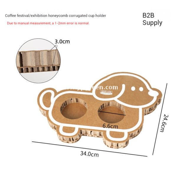 Trial Coffee Cup Stand & Cardboard Tray Combo | Exhibition & Sampling Cup Holder | Cat, Heart, Round, Square Designs