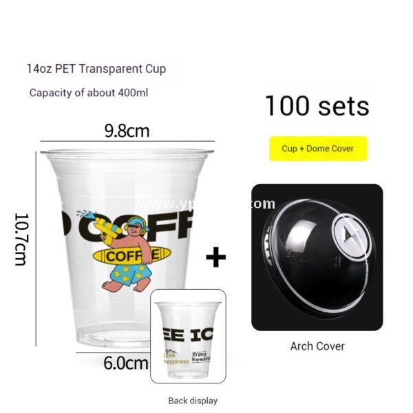 330ml 10oz Blue Surf Cartoon Design Coffee Paper Cup Ripple Bottom Leak-Proof Disposable Cup