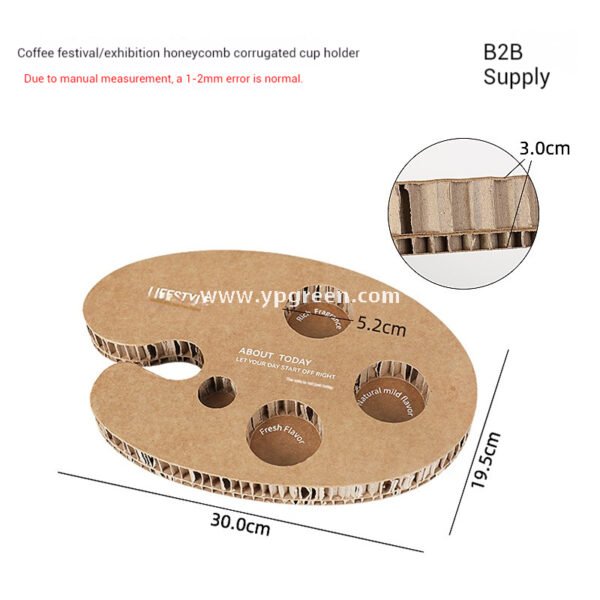 Trial Coffee Cup Stand & Cardboard Tray Combo | Exhibition & Sampling Cup Holder | Cat, Heart, Round, Square Designs