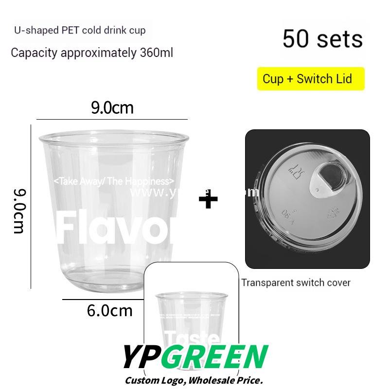 330ml Hot Cold Textured Paper Cup + PET U-Cup + Custom Woven Tote Bag for Coffee & Drinks