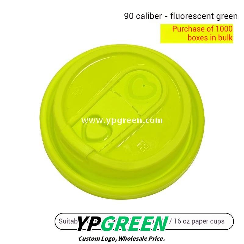 420ml Deep Embossed Coffee Cup with Fluorescent Green Lid + COFFEE Tote Bag – Double PE Lined Hot & Cold Cup Wholesale