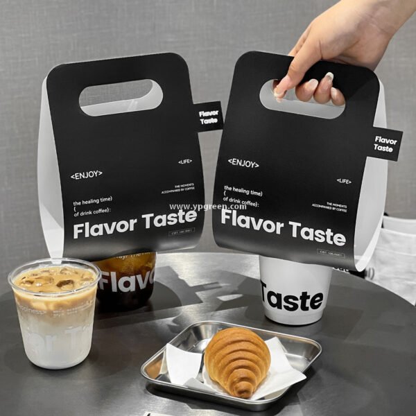 330ml Hot Cold Textured Paper Cup + PET U-Cup + Custom Woven Tote Bag for Coffee & Drinks