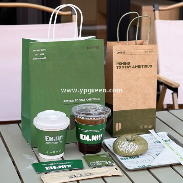 10oz 14oz Silver Foil Stamped Paper Cups 400ml Hot Stamping Disposable Milk Tea Coffee Cups with Lids Wholesale