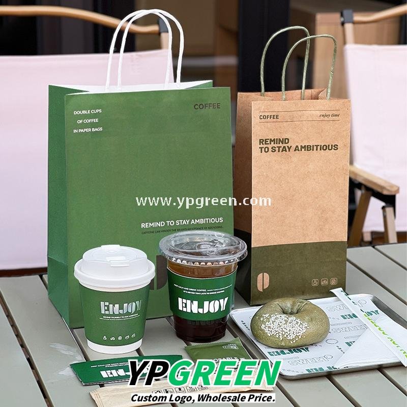 10oz 14oz Silver Foil Stamped Paper Cups 400ml Hot Stamping Disposable Milk Tea Coffee Cups with Lids Wholesale