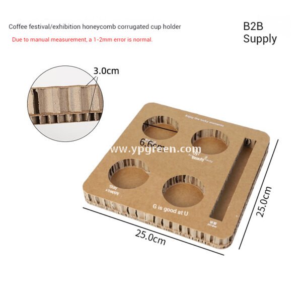 Trial Coffee Cup Stand & Cardboard Tray Combo | Exhibition & Sampling Cup Holder | Cat, Heart, Round, Square Designs