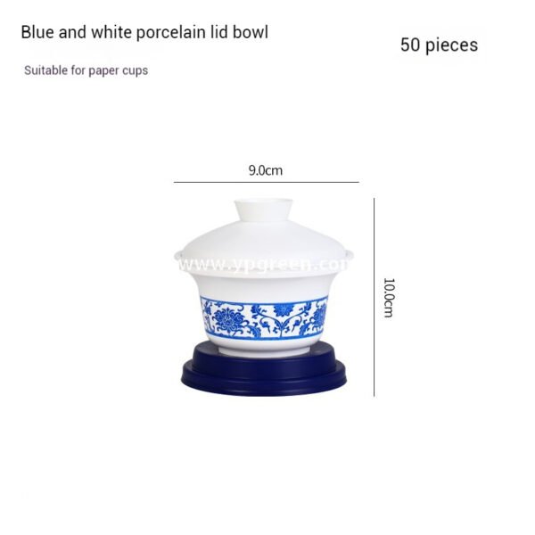 12oz/16oz/20oz Blue & White Porcelain Style Milk Tea Paper Cups with Insulated Non-Woven Aluminum Foil Bag