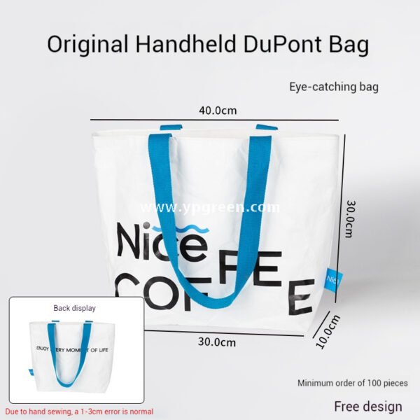 400ml 8oz Double-Laminated Coffee Paper Cup + Original DuPont Handbag + Kraft Paper Box + Laminated Triangle Bag
