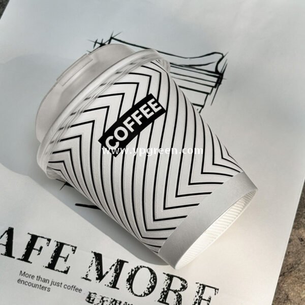 10oz Foaming Process Coffee Paper Cup | 330ml Single-Layer Disposable Cup | Leak-Proof & No Delamination