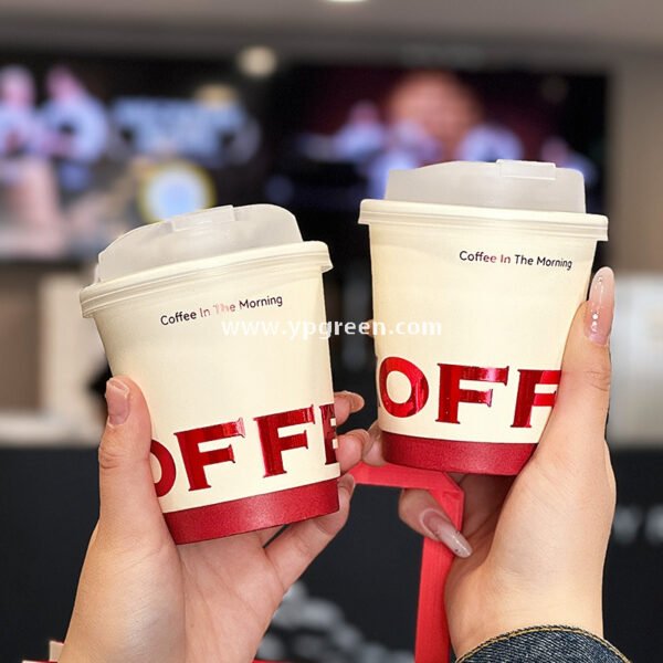 Red Black Cold Stamped Hollow Paper Cups 10oz 330ml 360ml with Leak-Proof Spiral Bottom – Manufacturer Wholesale Supply