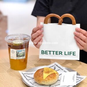Café Takeout Kit | 12oz PET Clear Drink Cup + Flat Oil-Proof Back-Sealed Food Bag