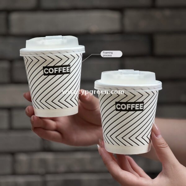 10oz Foaming Process Coffee Paper Cup | 330ml Single-Layer Disposable Cup | Leak-Proof & No Delamination