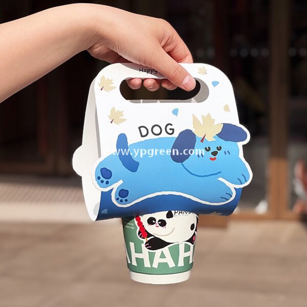 330ml Panda & Bear Hollow Paper Cup | Cute Coffee & Milk Tea Packaging